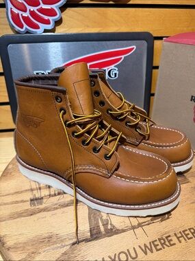 NIB Red Wing 10875 Traction Tred 6" Moc Toe Leather Work Boots Men's 7 D USA